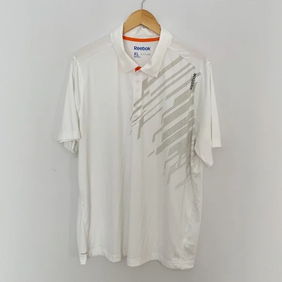 Reebok Shirts Reebok Mens Play Dry Golftennis White Polo Size